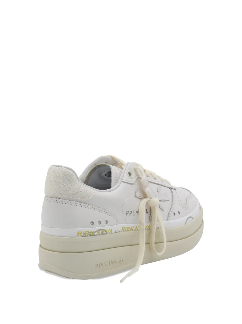 Premiata Micol 7010 leren sneakers met plateauzool Wit