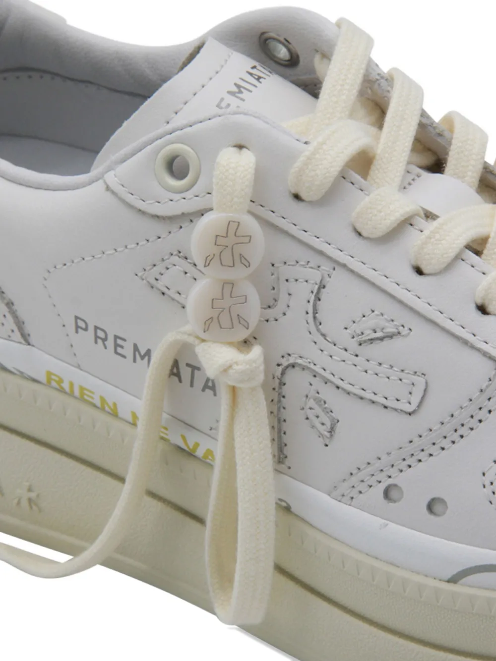 Premiata Micol 7010 leren sneakers met plateauzool Wit