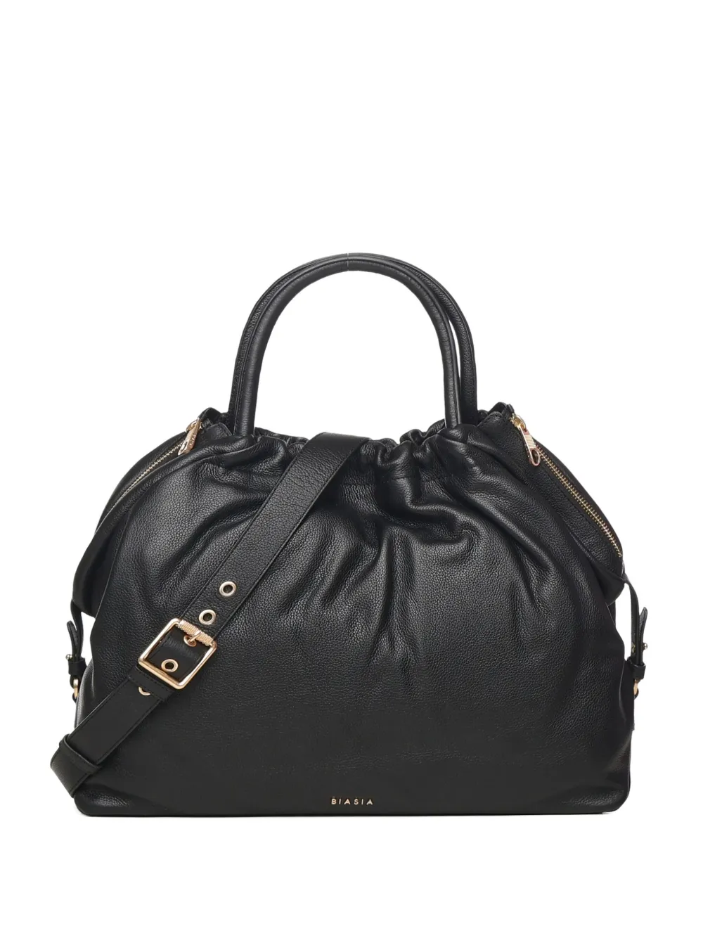 Biasia Gathered-detail Tote Bag In Black