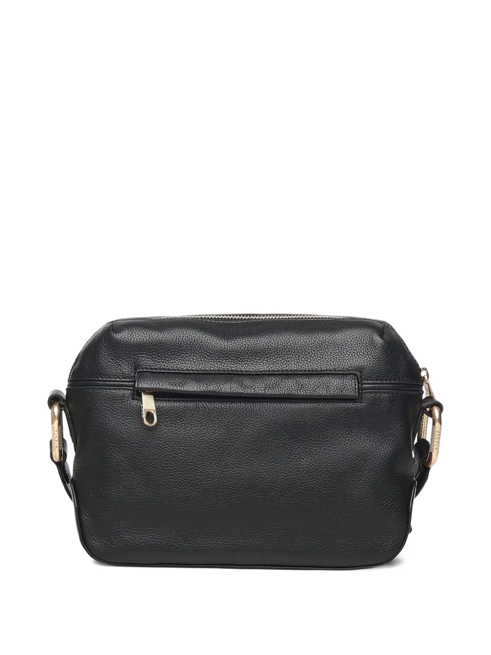 Biasia Leather Shoulder Bag With Logo In Black