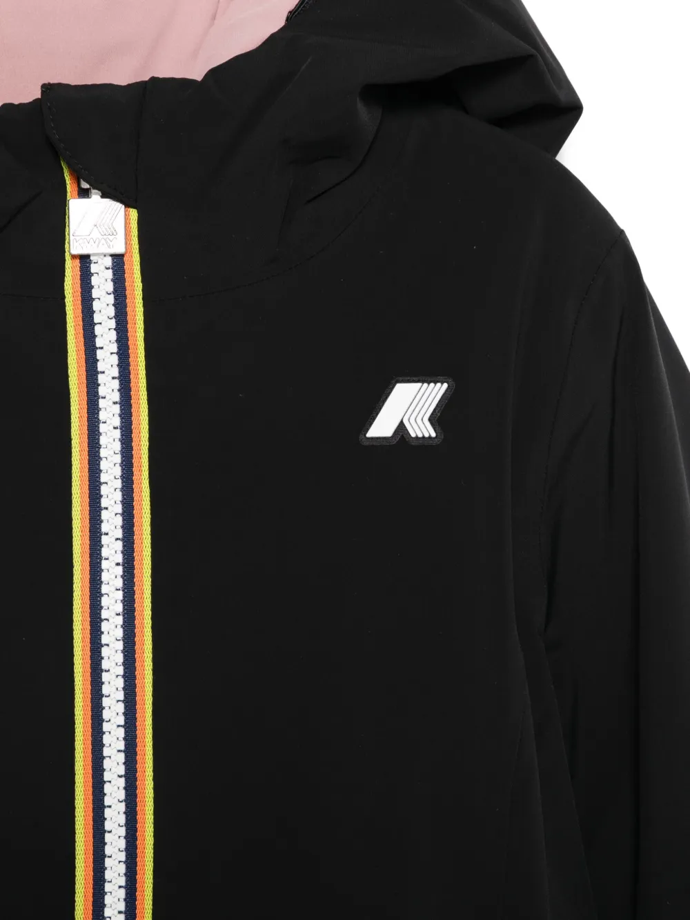 K Way Kids Jack met capuchon en rits Zwart