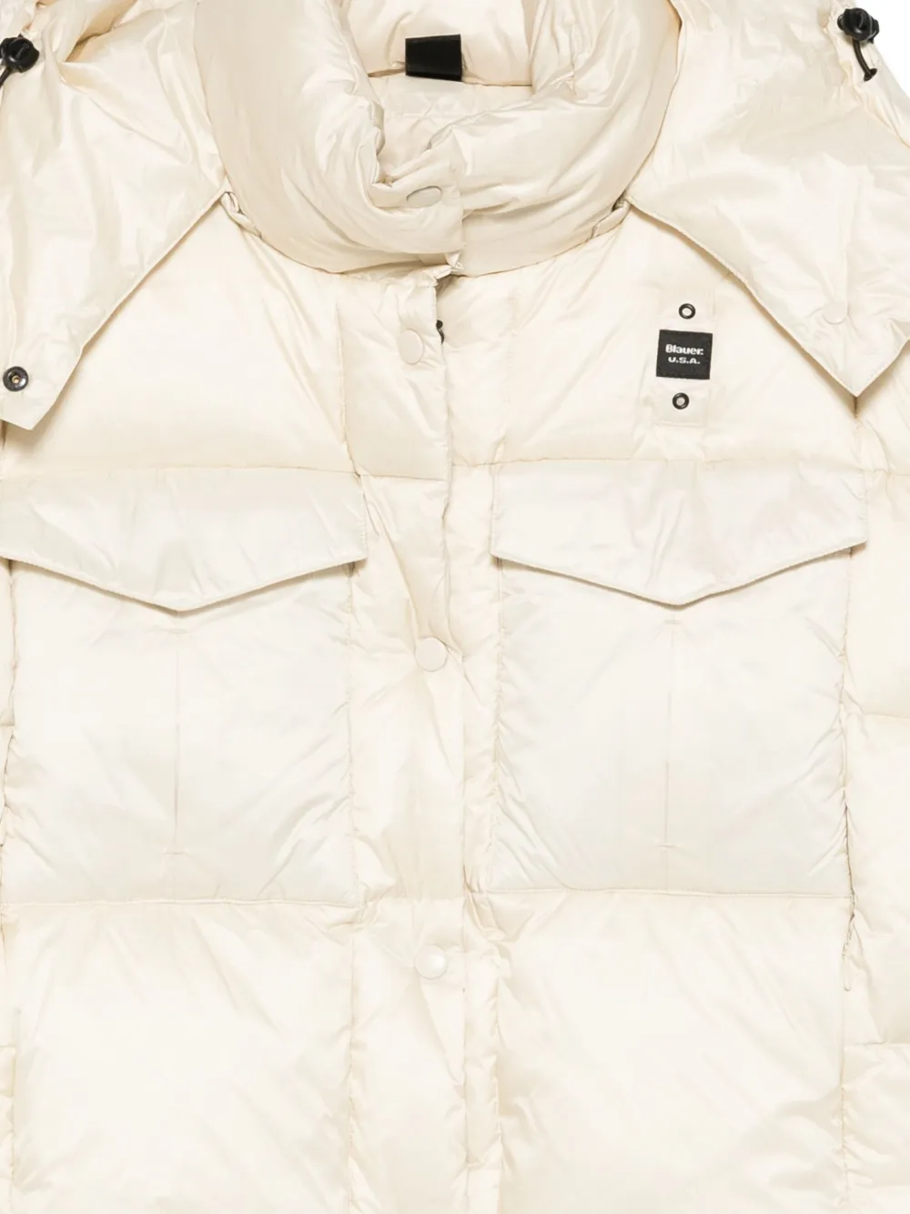 Blauer Hooded Parka Coat In Neutral