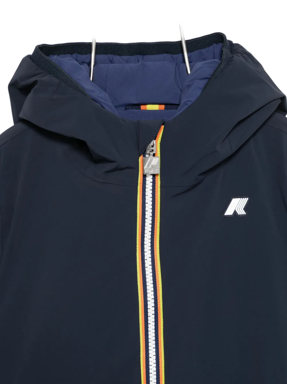 K-way Hooded Zip Jacket In Blue