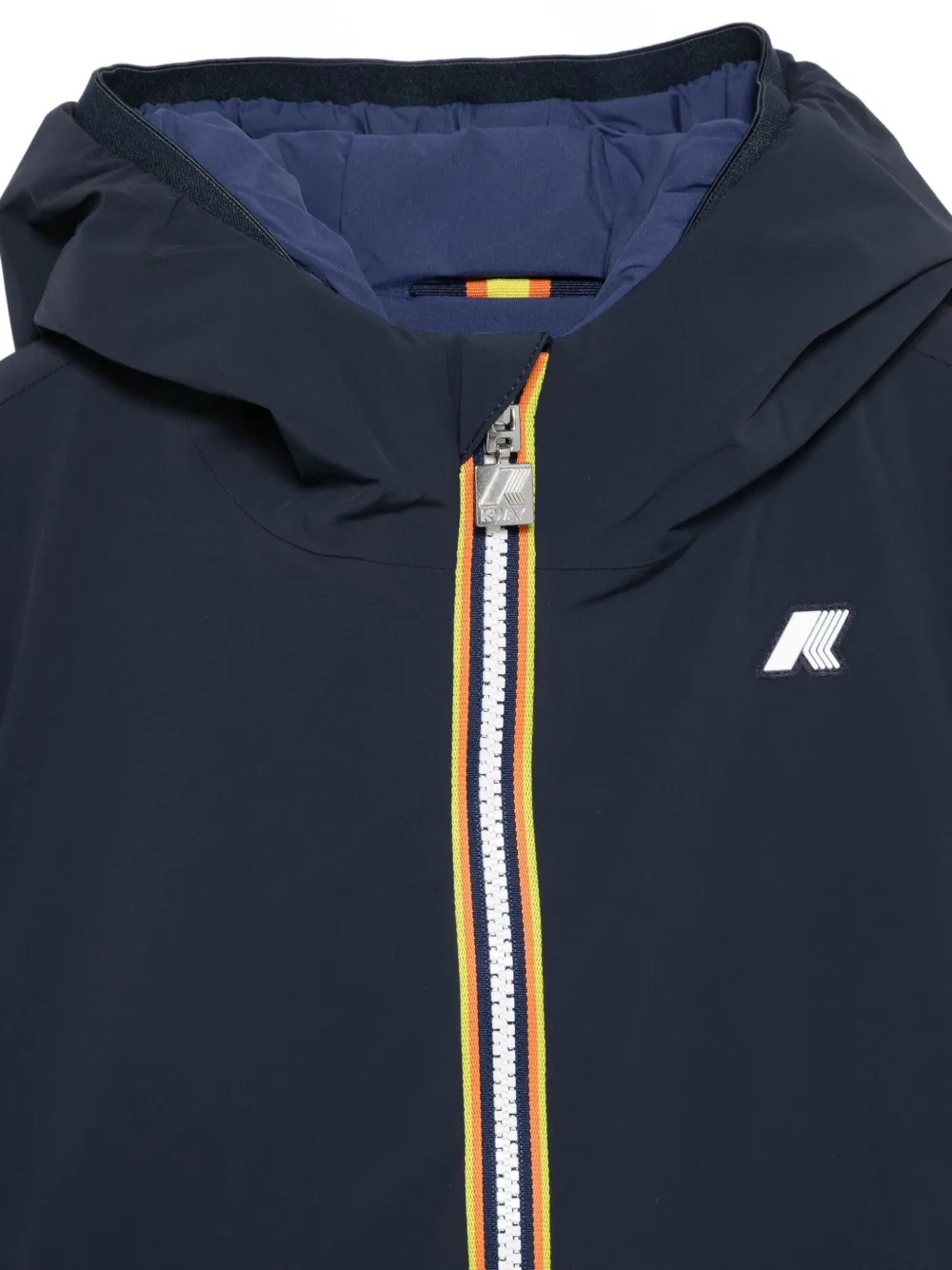 K Way Kids Omkeerbaar jack met capuchon en rits Blauw