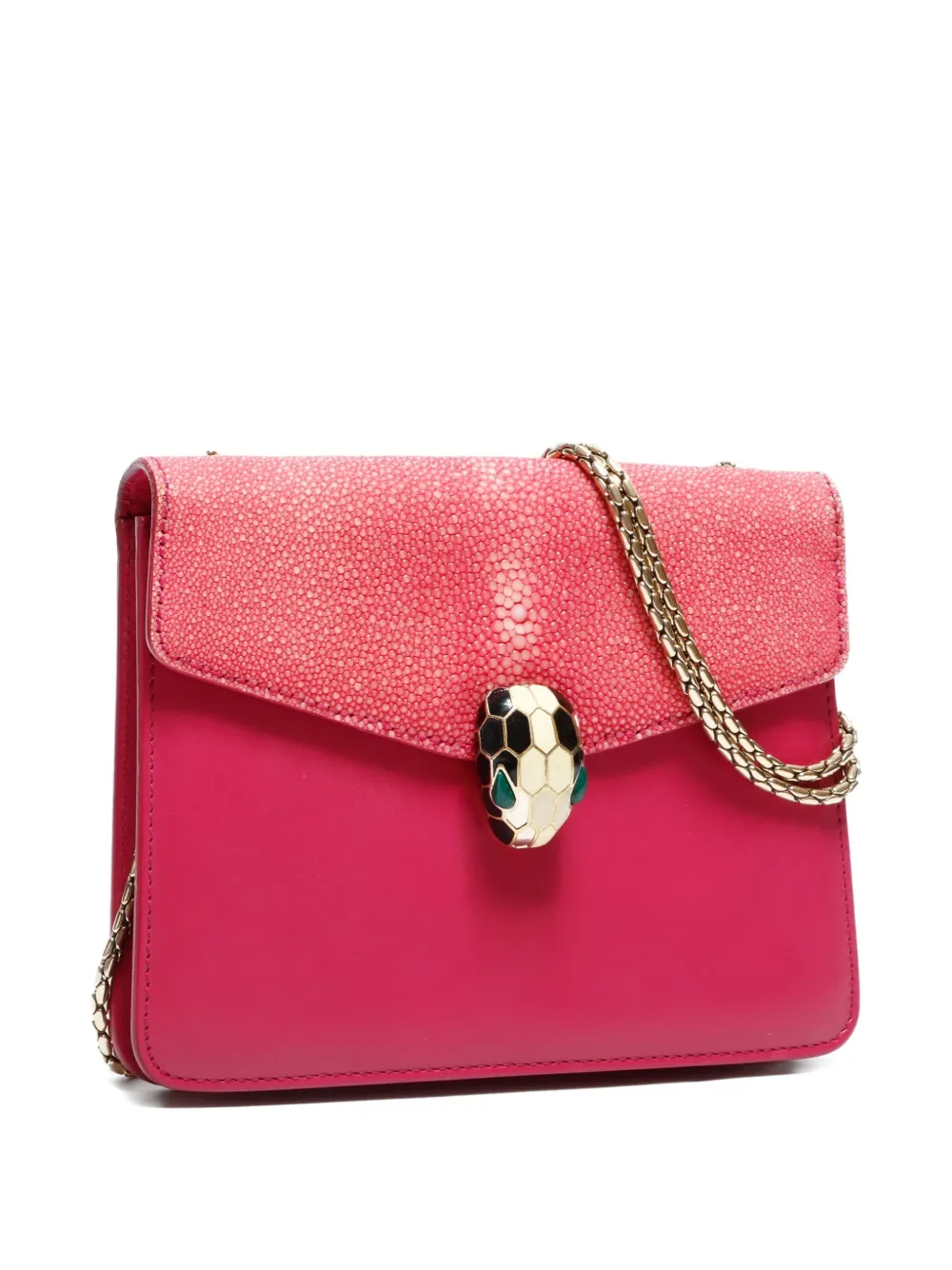 Pre-owned Bvlgari 2000-2020 Serpenti Forever Shoulder Bag In Pink