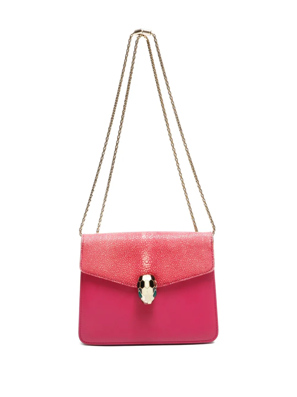 Pre-owned Bvlgari 2000-2020 Serpenti Forever Shoulder Bag In Pink