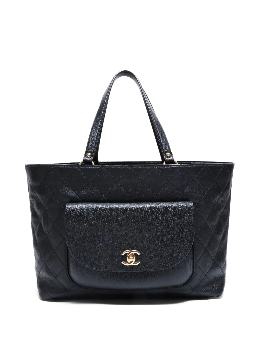 CHANEL Pre-Owned 2017-2018 キルティング ハンドバッグ - ブラック