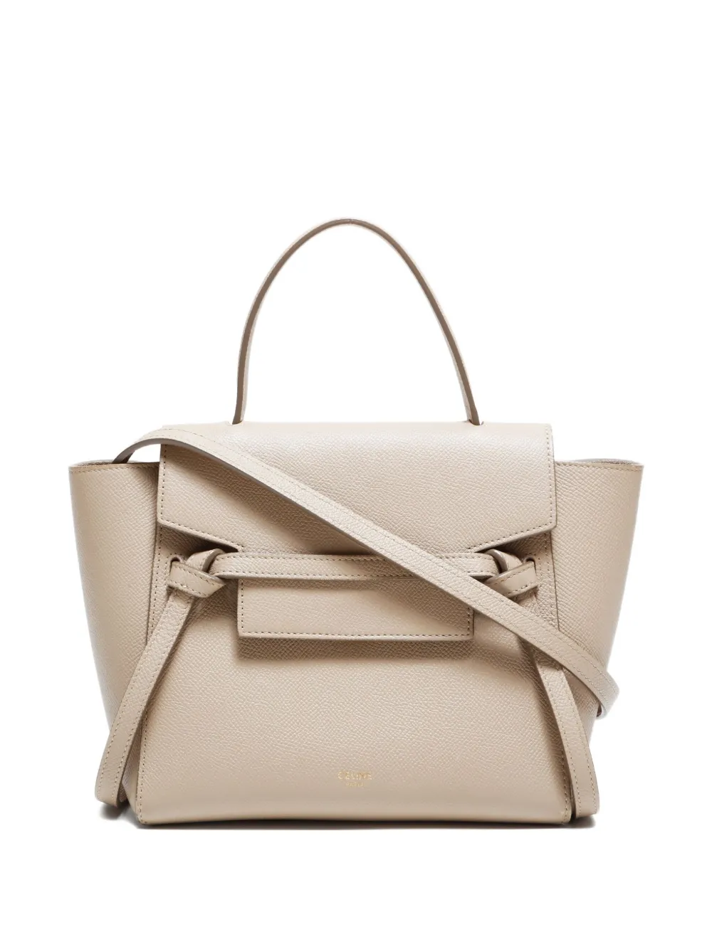 Pre-owned Celine 2010-2025s Nano Belt Tote Bag In Neutral