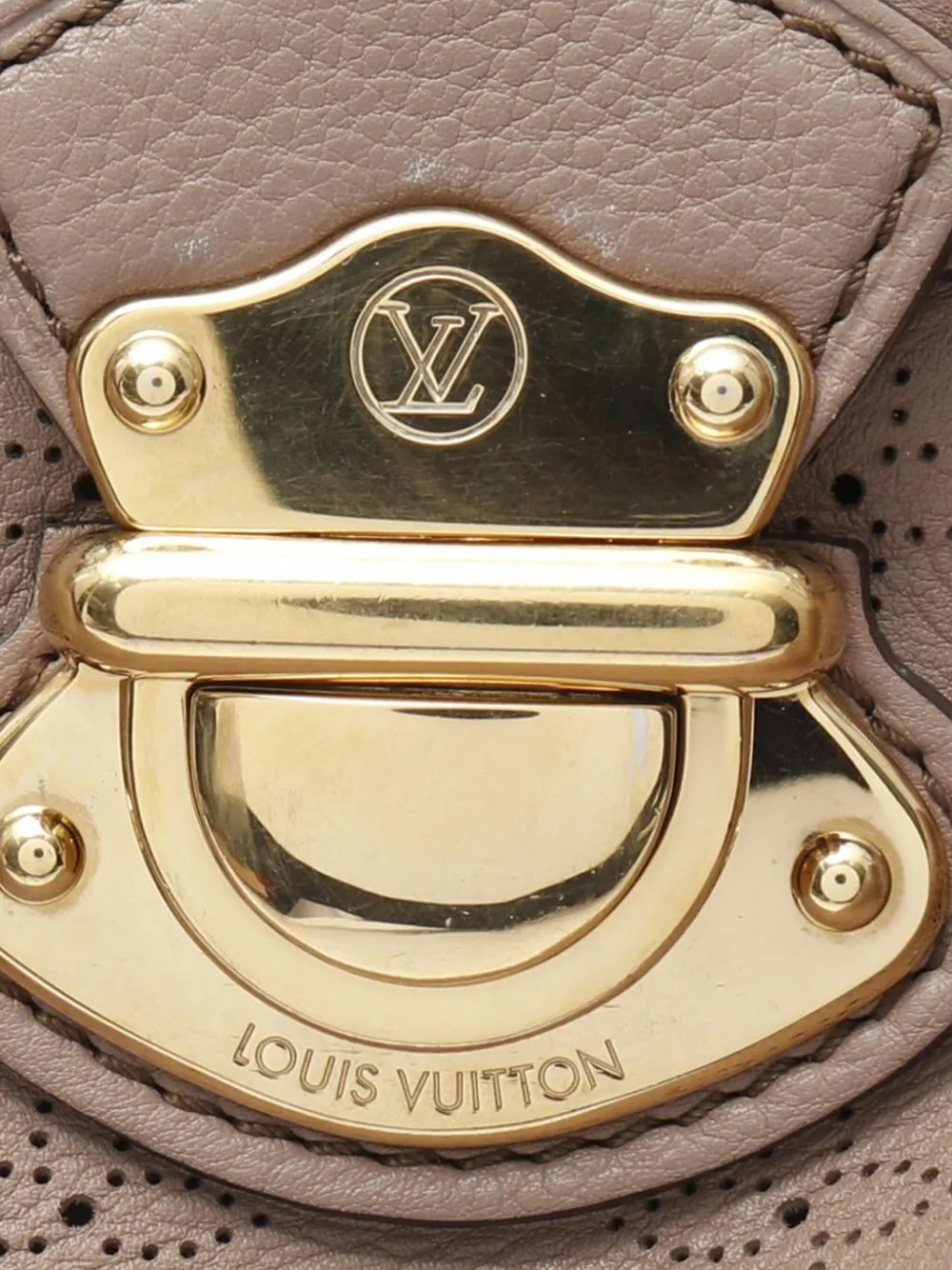 Pre-owned Louis Vuitton 2010 Monogram Mahina Solar Pm Shoulder Bag In Brown