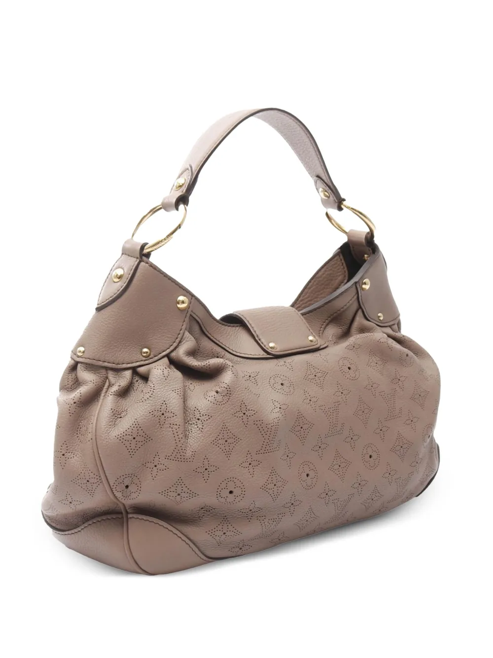Pre-owned Louis Vuitton 2010 Monogram Mahina Solar Pm Shoulder Bag In Brown