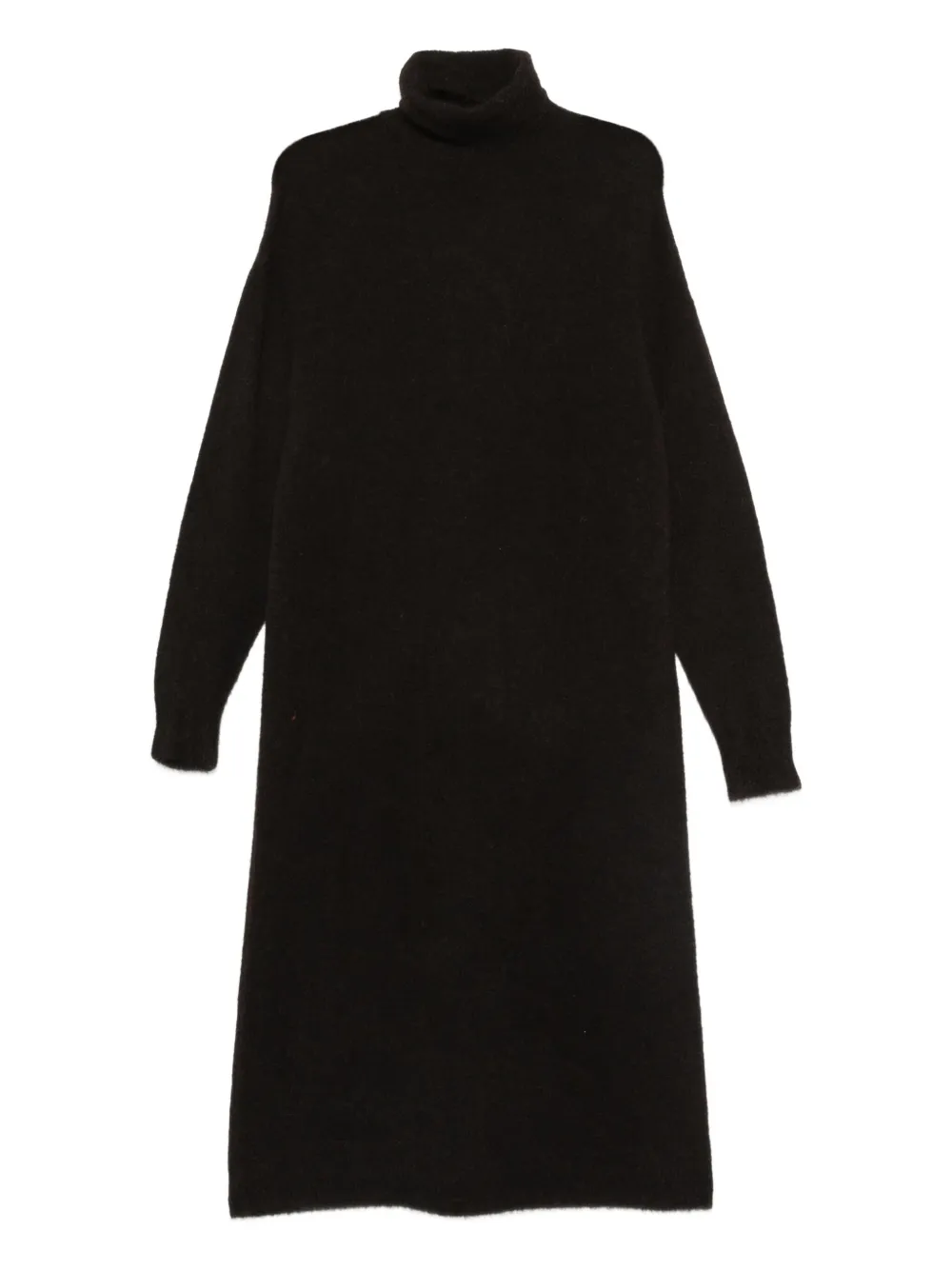 6397 Abito midi a collo alto - Nero