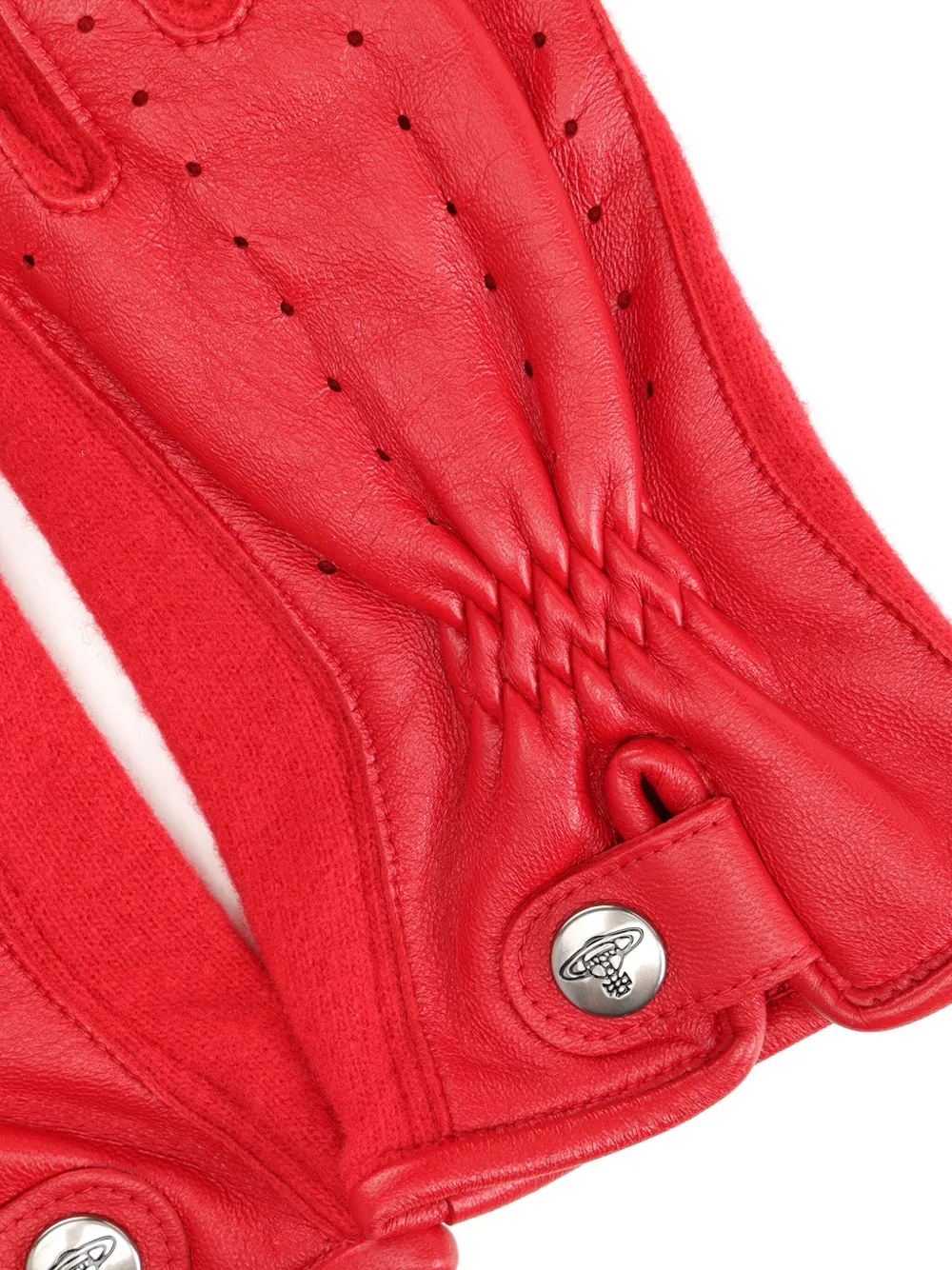 Vivienne Westwood Perforated-detail Gloves In Red