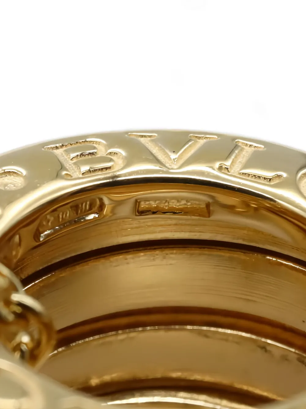 Pre-owned Bvlgari 2010 B-zero1 18k Ring Pendant Necklace In Gold