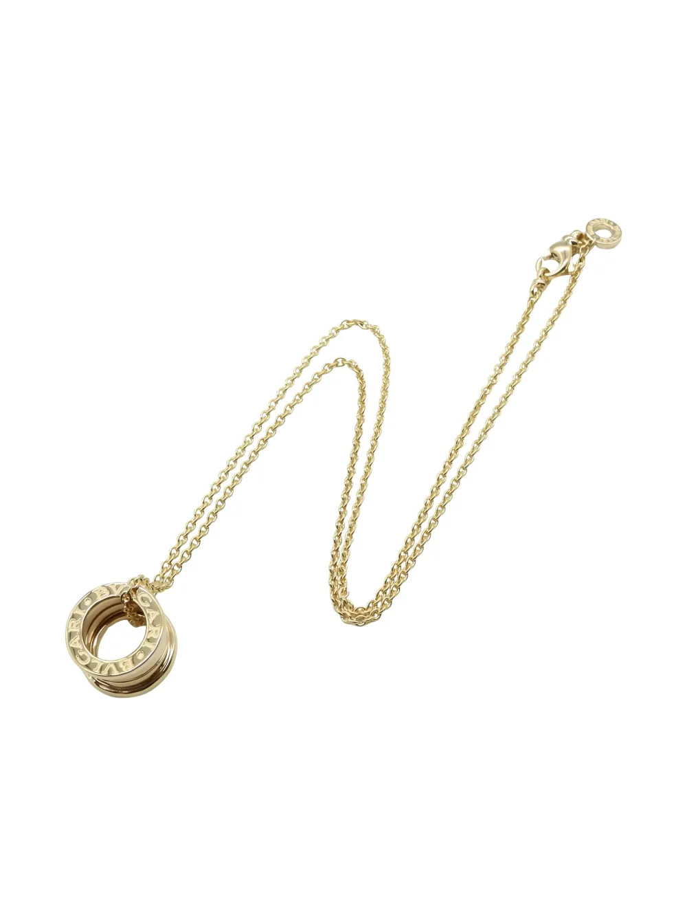 Pre-owned Bvlgari 2010 B-zero1 18k Ring Pendant Necklace In Gold