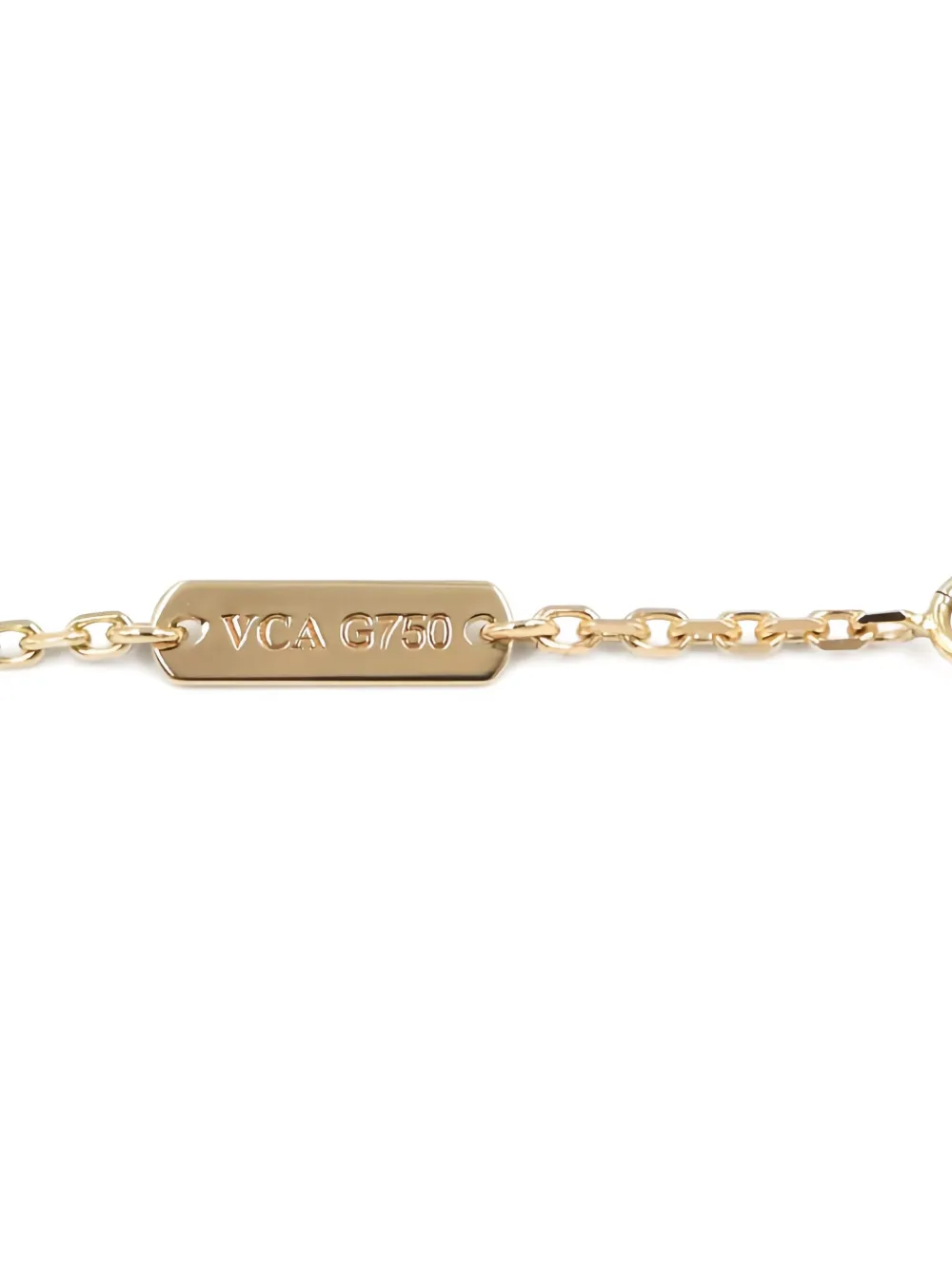 Pre-owned Van Cleef & Arpels 2010s 18kt Yellow Gold Alhambra Onyx Necklace