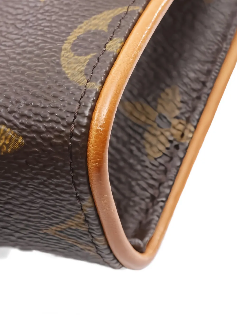 Pre-owned Louis Vuitton 2003 Florentine Monogram Belt Bag In Brown