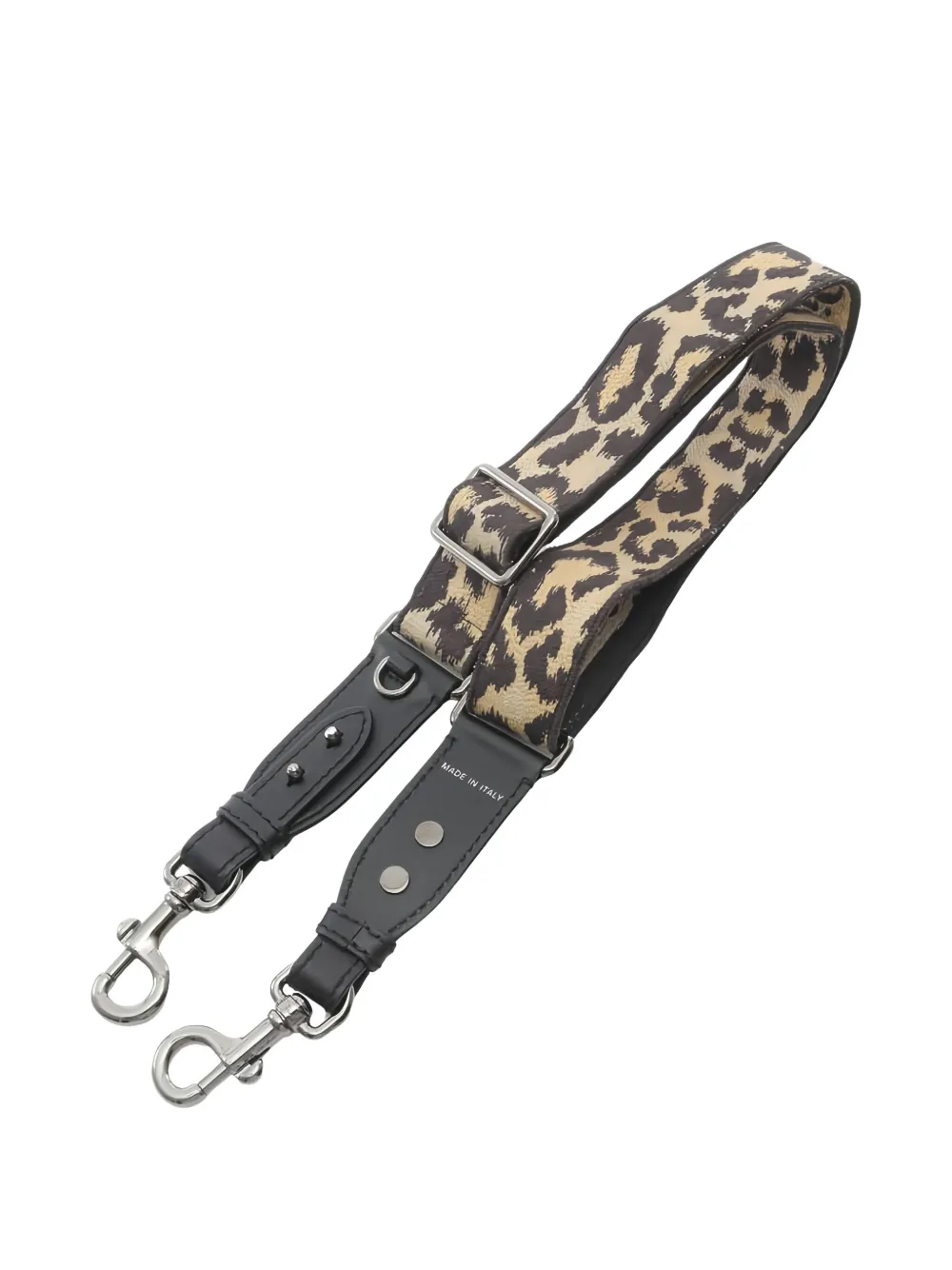 Pre-owned Dior 2020s Leopard-embroidered Shoulder Strap In Black
