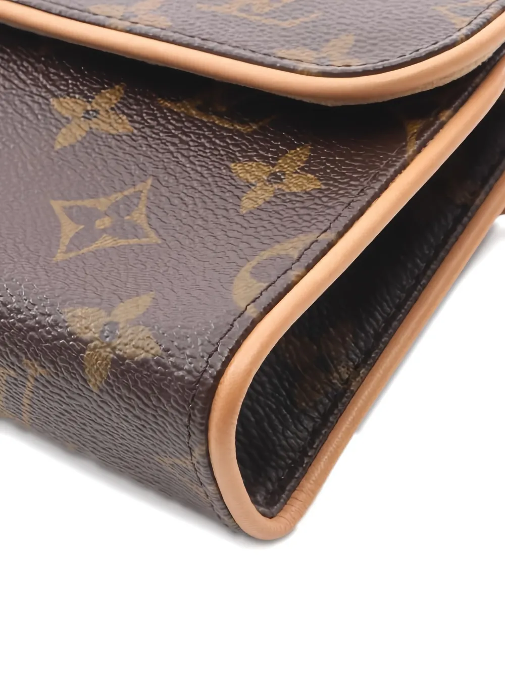 Pre-owned Louis Vuitton 2003 Monogram Pochette Florentine Belt Bag In Brown