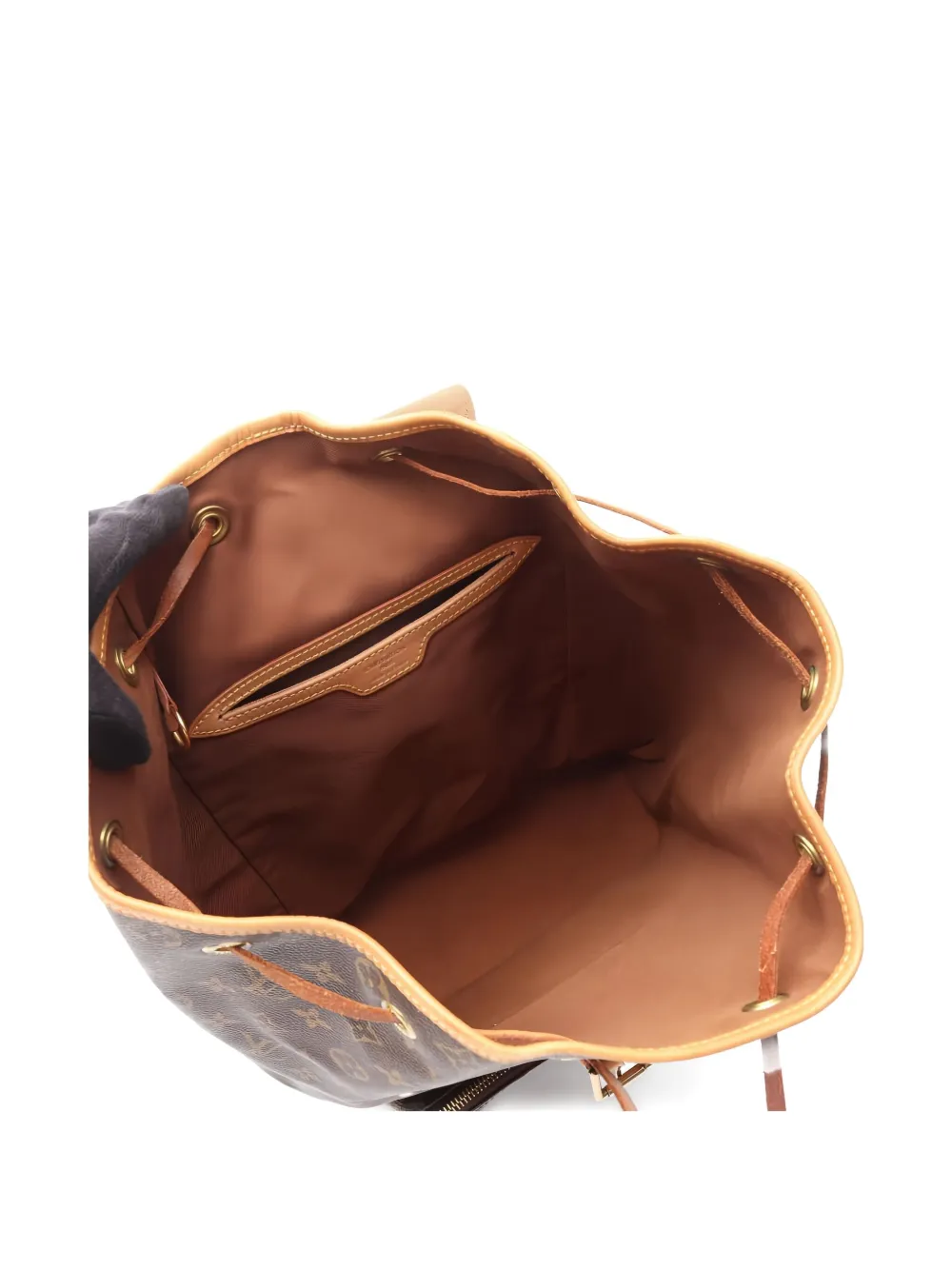 Pre-owned Louis Vuitton 2001 Montsouris Gm Monogram Backpack In Brown