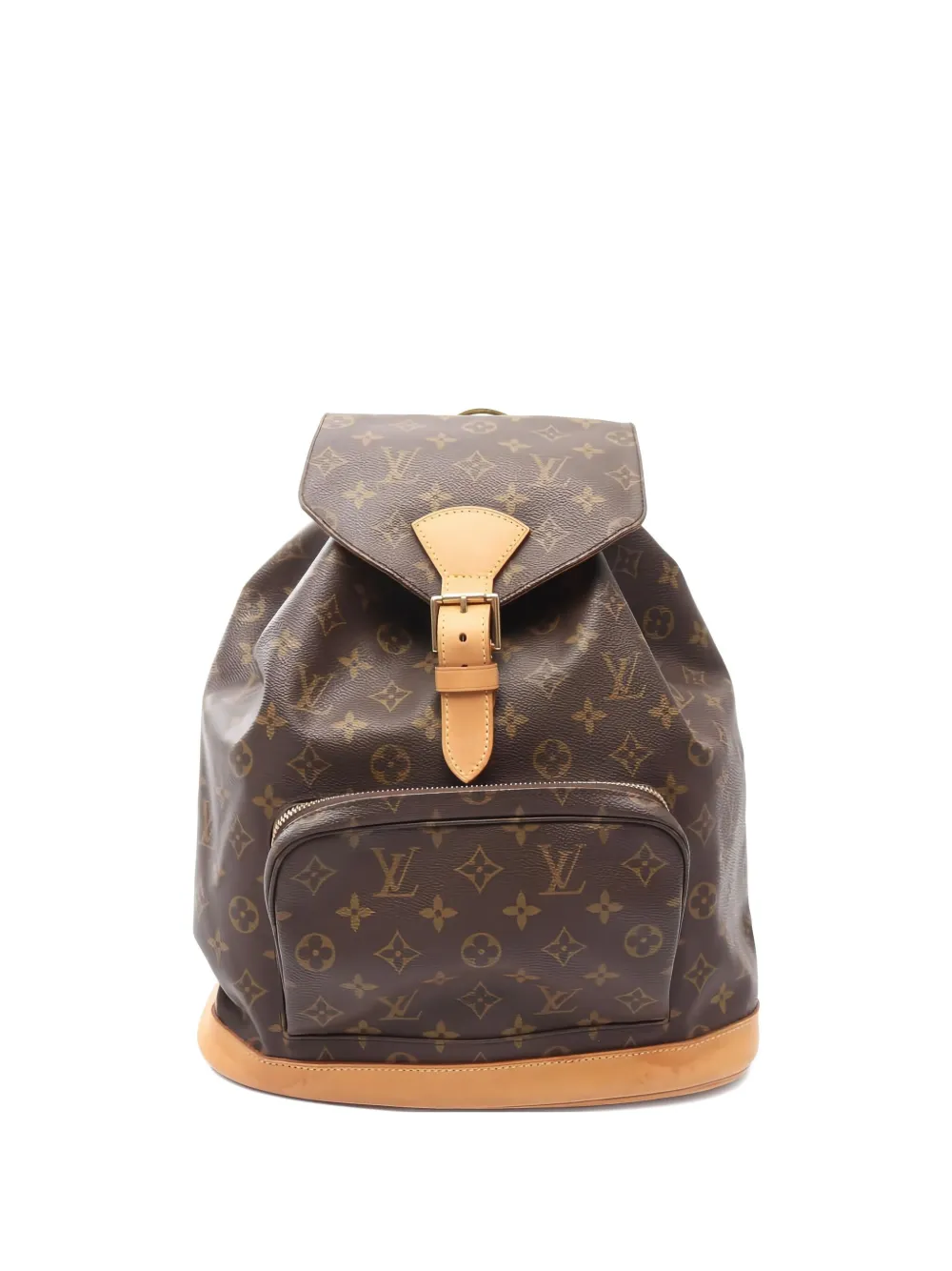 Pre-owned Louis Vuitton 2001 Montsouris Gm Monogram Backpack In Brown