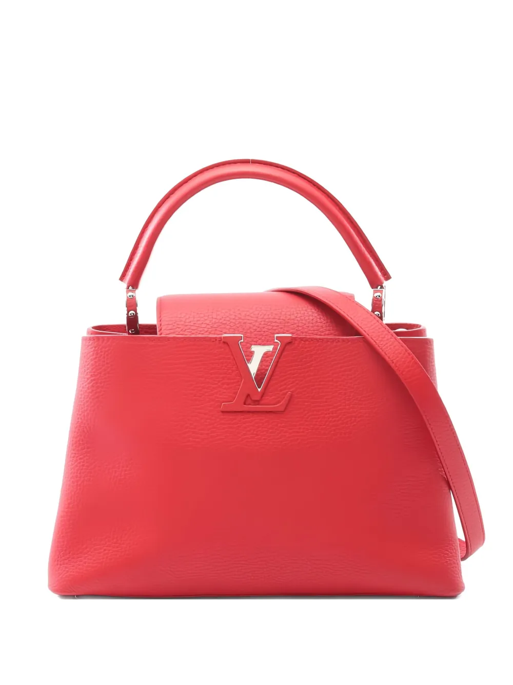 Louis Vuitton Pre-Owned 2017 Capucines PM logo-plaque tote bag | Red | Image 1