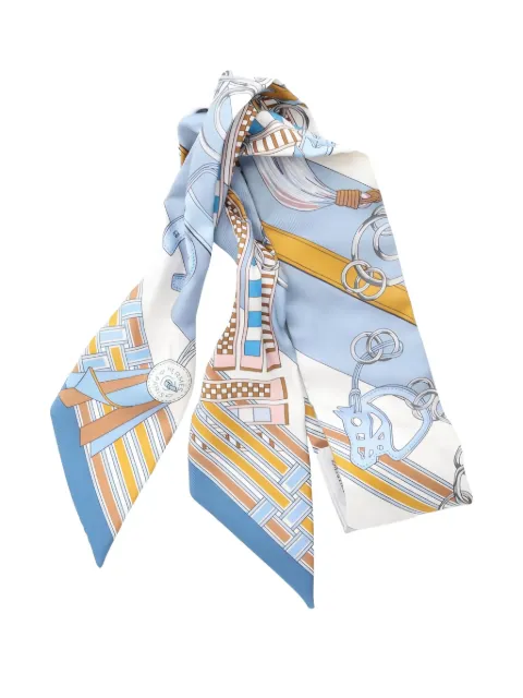 Hermès Pre-Owned 2000s Brides et Gris-Gris printed ribbon scarf