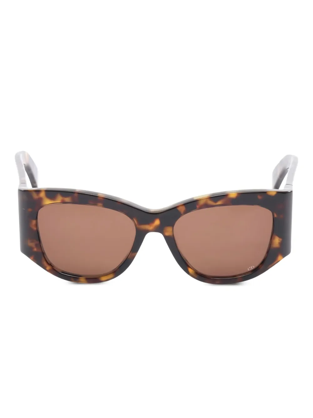 Christian Dior Pre-Owned 2020s DiorNuit S1I ジオメトリック サングラス - ブラウン Christian Dior Pre-Owned 2020s DiorNuit S1I ジオメトリック サングラス - ブラウン