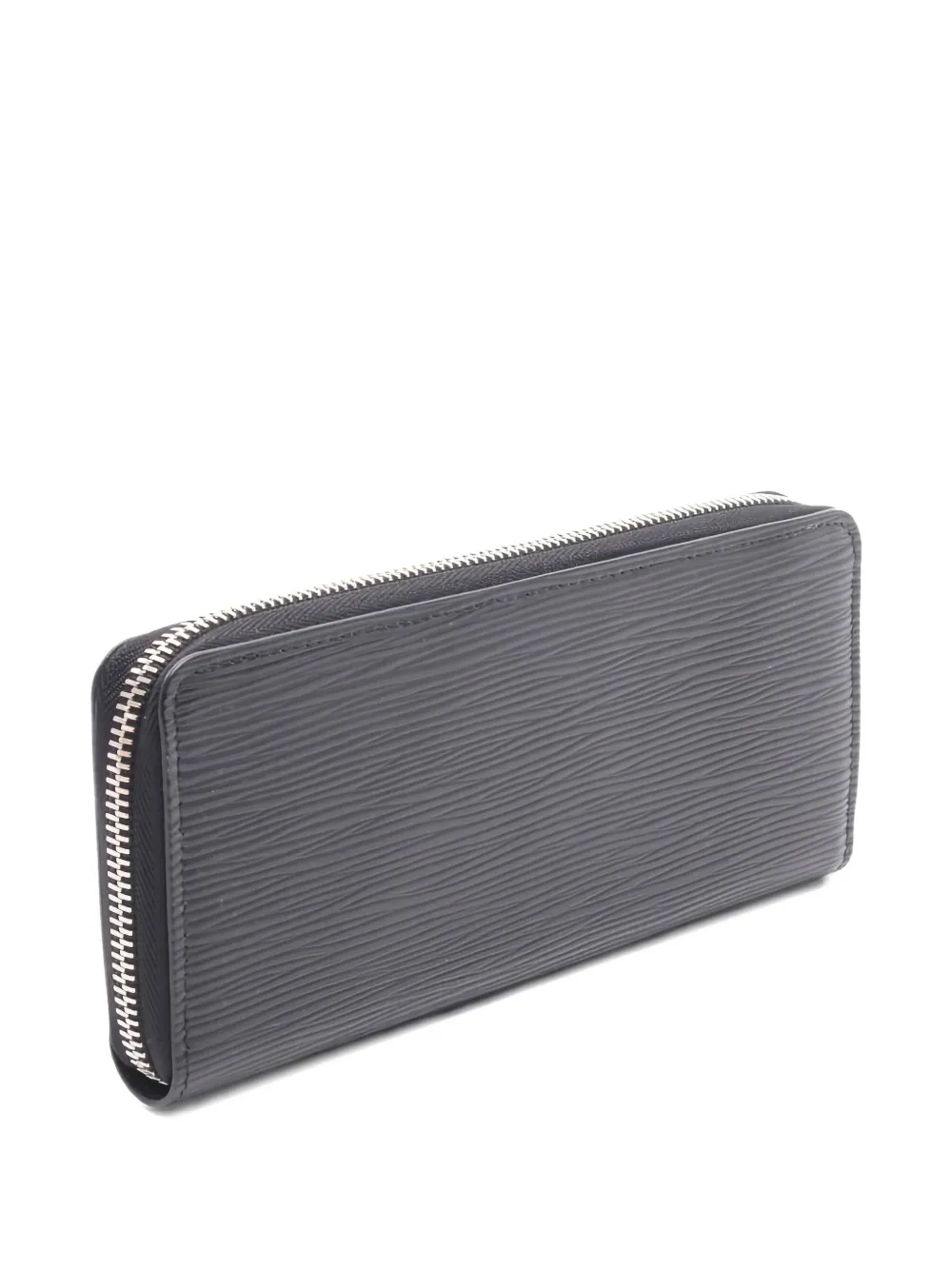 Pre-owned Louis Vuitton 2018 Logo-debossed Zipper Wallet In Black