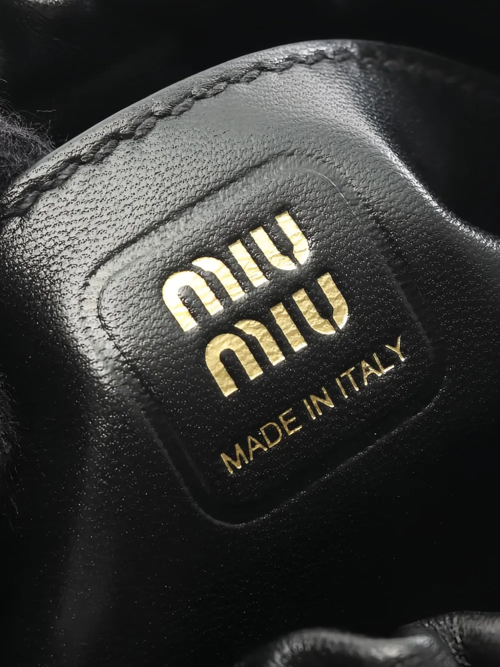 Pre-owned Miu Miu 2020s Joie Tassel Leather Shoulder Bag In Black
