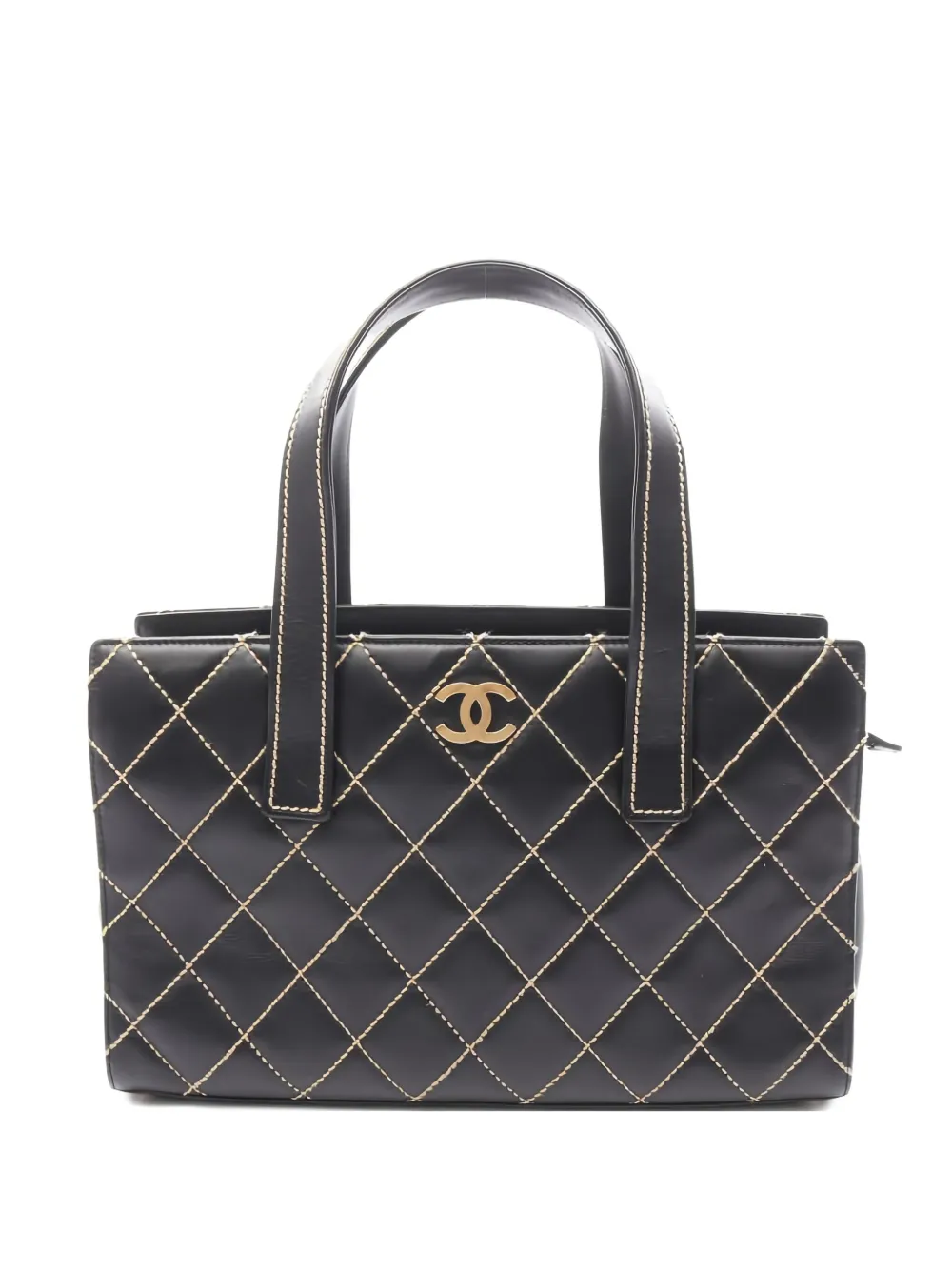Pre-owned Chanel 2004-2005 Wild Stitch Handbag In Black