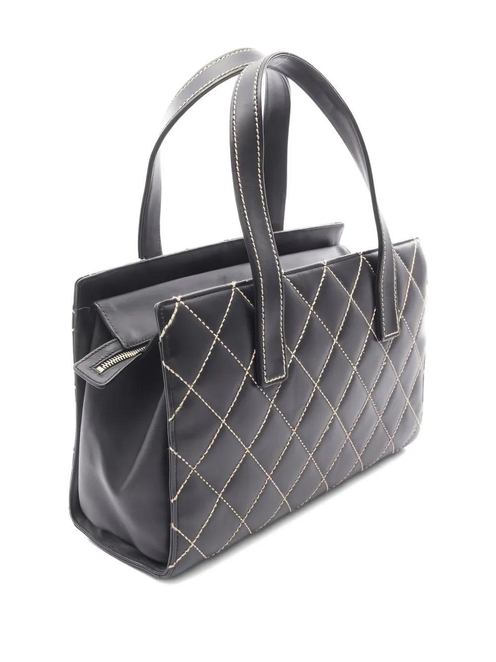 Pre-owned Chanel 2004-2005 Wild Stitch Handbag In Black