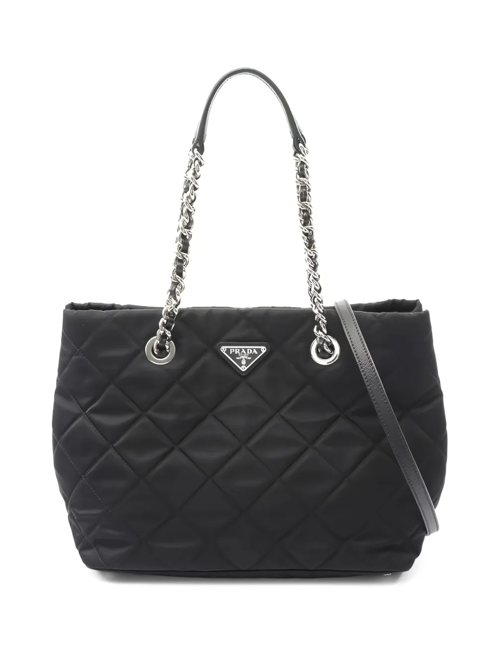 Prada Pre-Owned tote capitonada con cadena 2010 | negro | Image 1