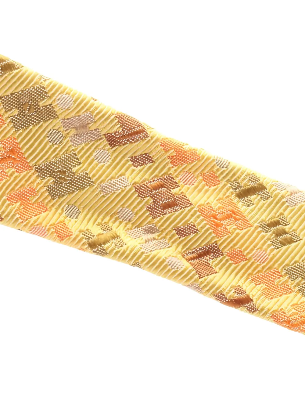 Pre-owned Hermes 2000s Patterned Silk Tie In Yellow