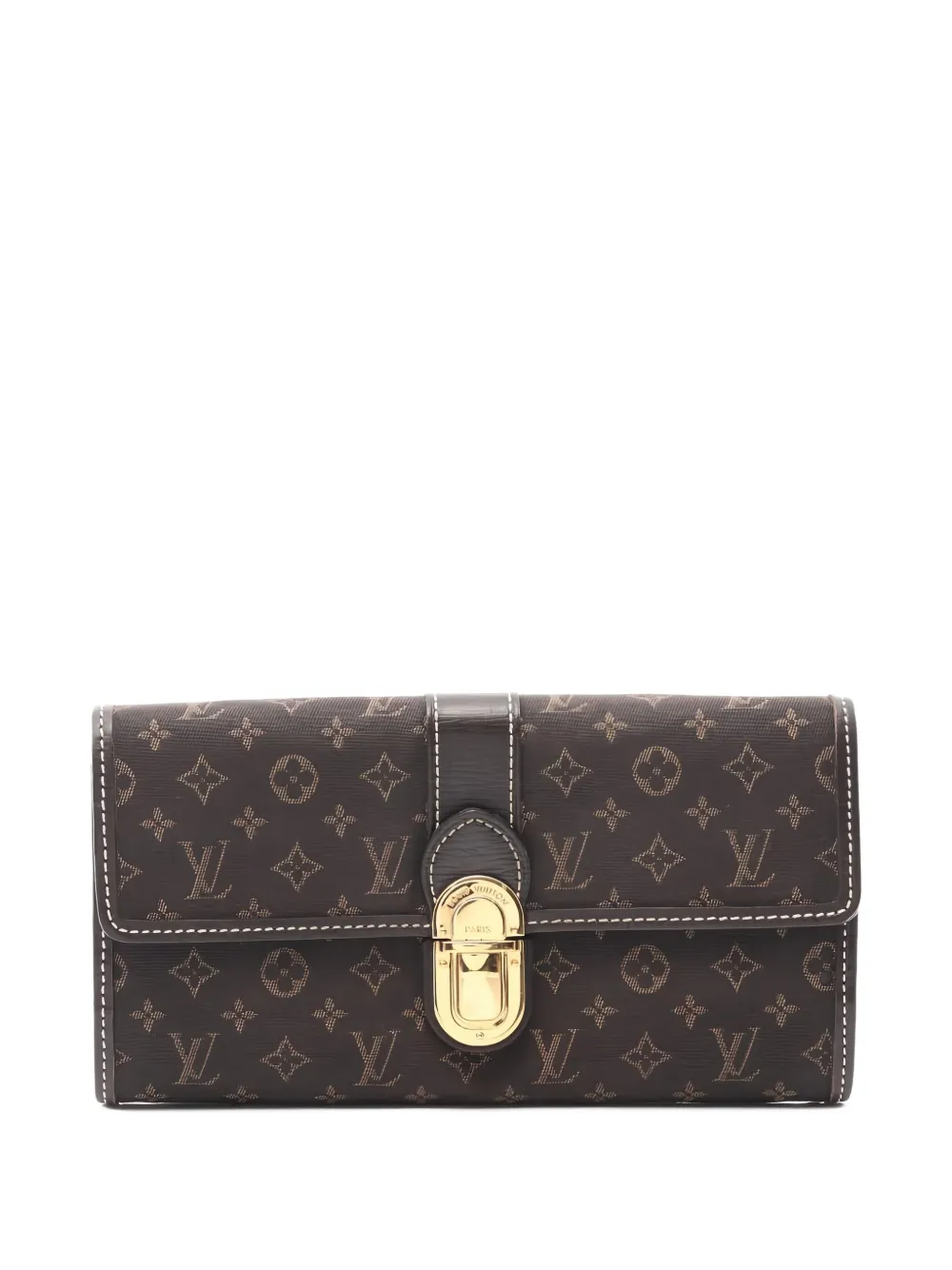 Pre-owned Louis Vuitton 2011 Portefeuille Sarah Monogram Bi-fold Wallet In Brown
