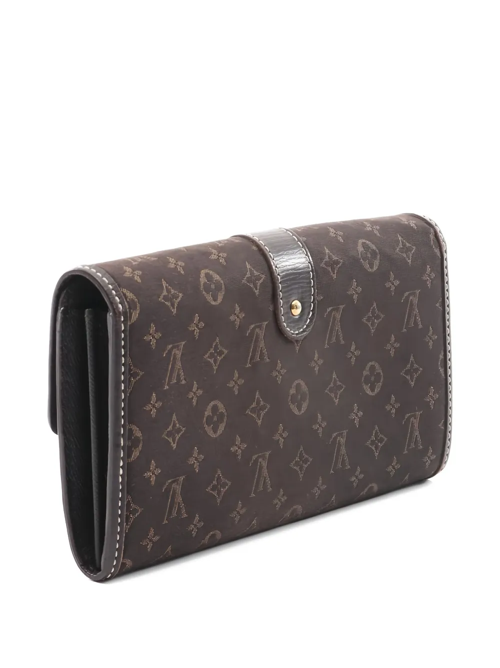 Pre-owned Louis Vuitton 2011 Portefeuille Sarah Monogram Bi-fold Wallet In Brown