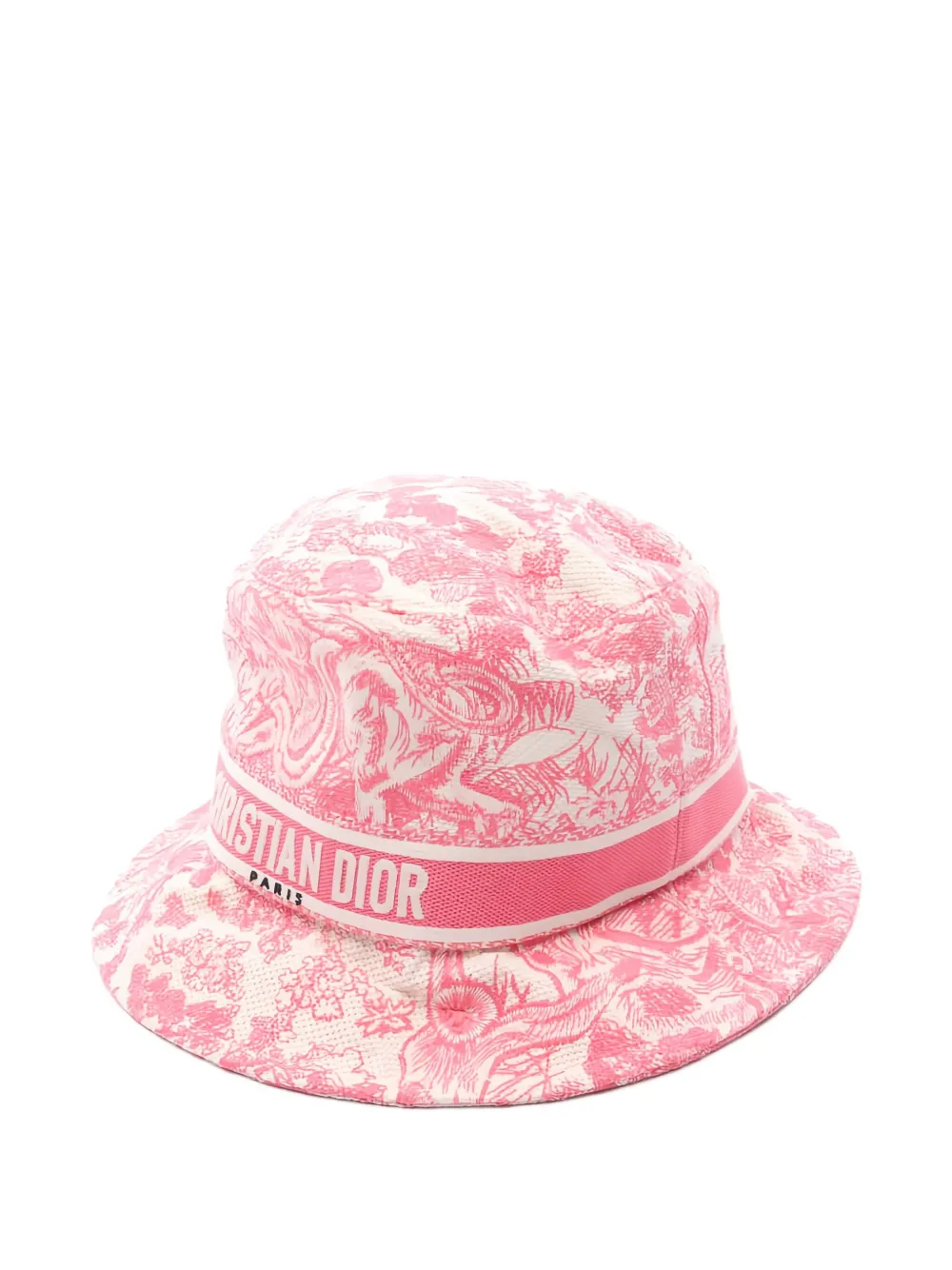 Pre-owned Dior 2020s D-bobby Embroidery Bucket Hat In Pink