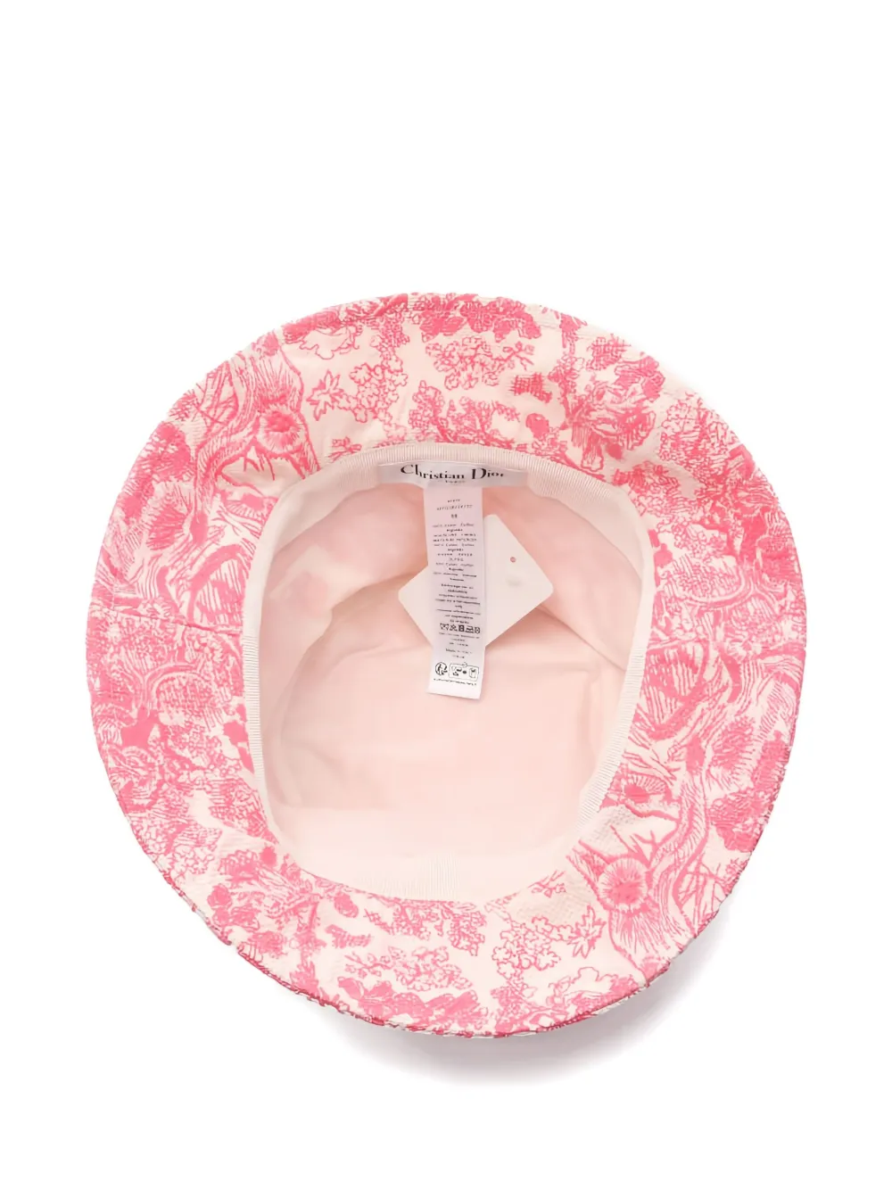 Pre-owned Dior 2020s D-bobby Embroidery Bucket Hat In Pink