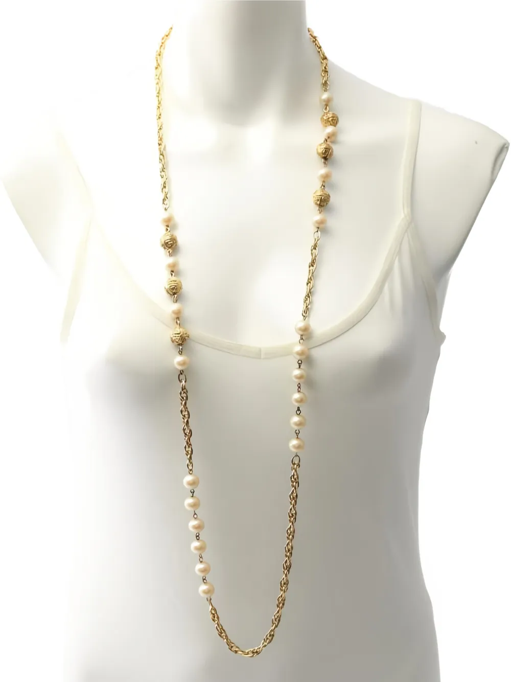 CHANEL Pre-Owned collar de perlas artificiales 1986-1988 | Image 2