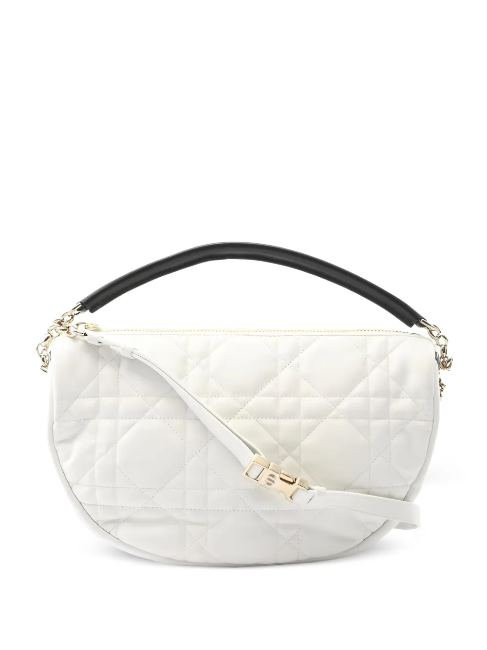 Christian Dior Pre-Owned 2010s バイブ カナージュ ショルダーバッグ M - ホワイト Christian Dior Pre-Owned 2010s バイブ カナージュ ショルダーバッグ M - ホワイト