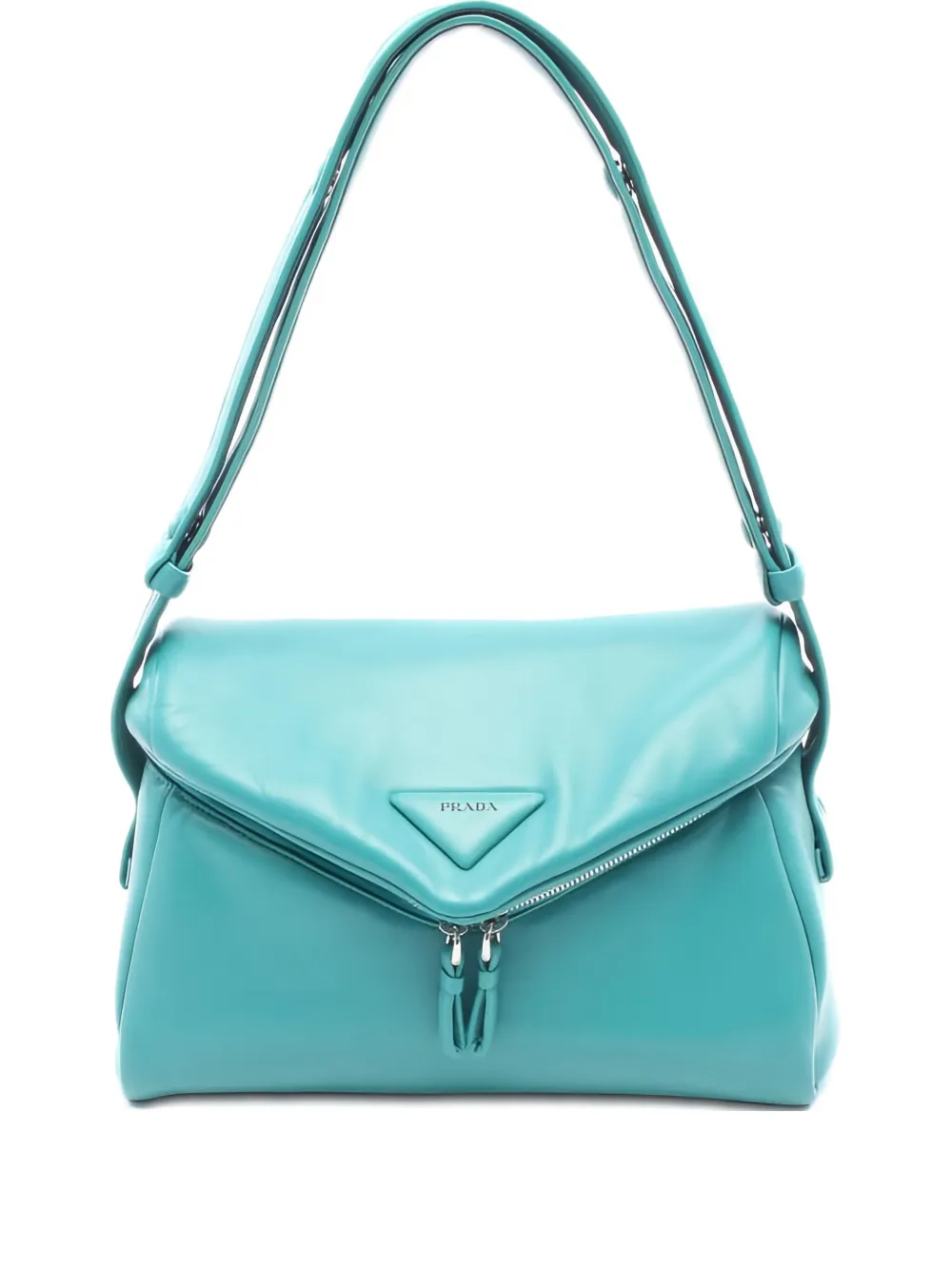 Prada Pre-Owned 2010s パデッド レザーショルダーバッグ - ブルー Prada Pre-Owned 2010s パデッド レザーショルダーバッグ - ブルー
