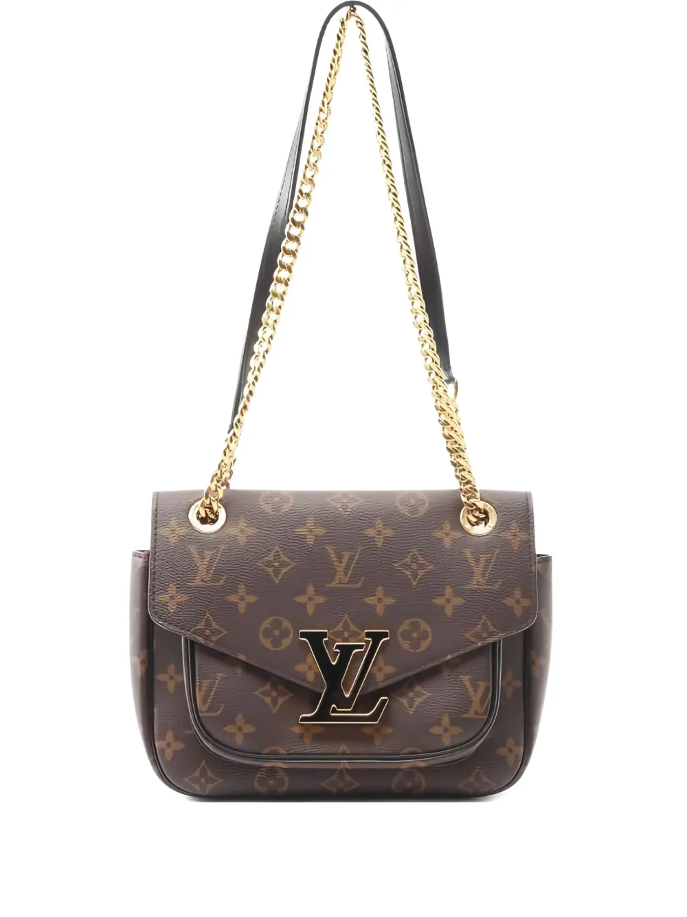Pre-owned Louis Vuitton 2021s Passy Monogram Shoulder Bag In Brown