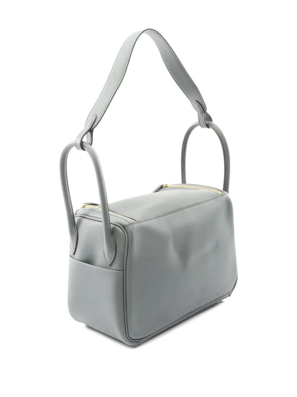 Pre-owned Hermes 2025 Lindy 26 Veil Amando Tote Bag In Green