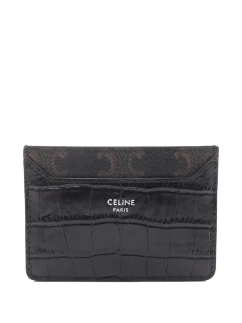 Celine Pre-Owned tarjetero Triomphe en piel de cocodrilo en relieve 2020
