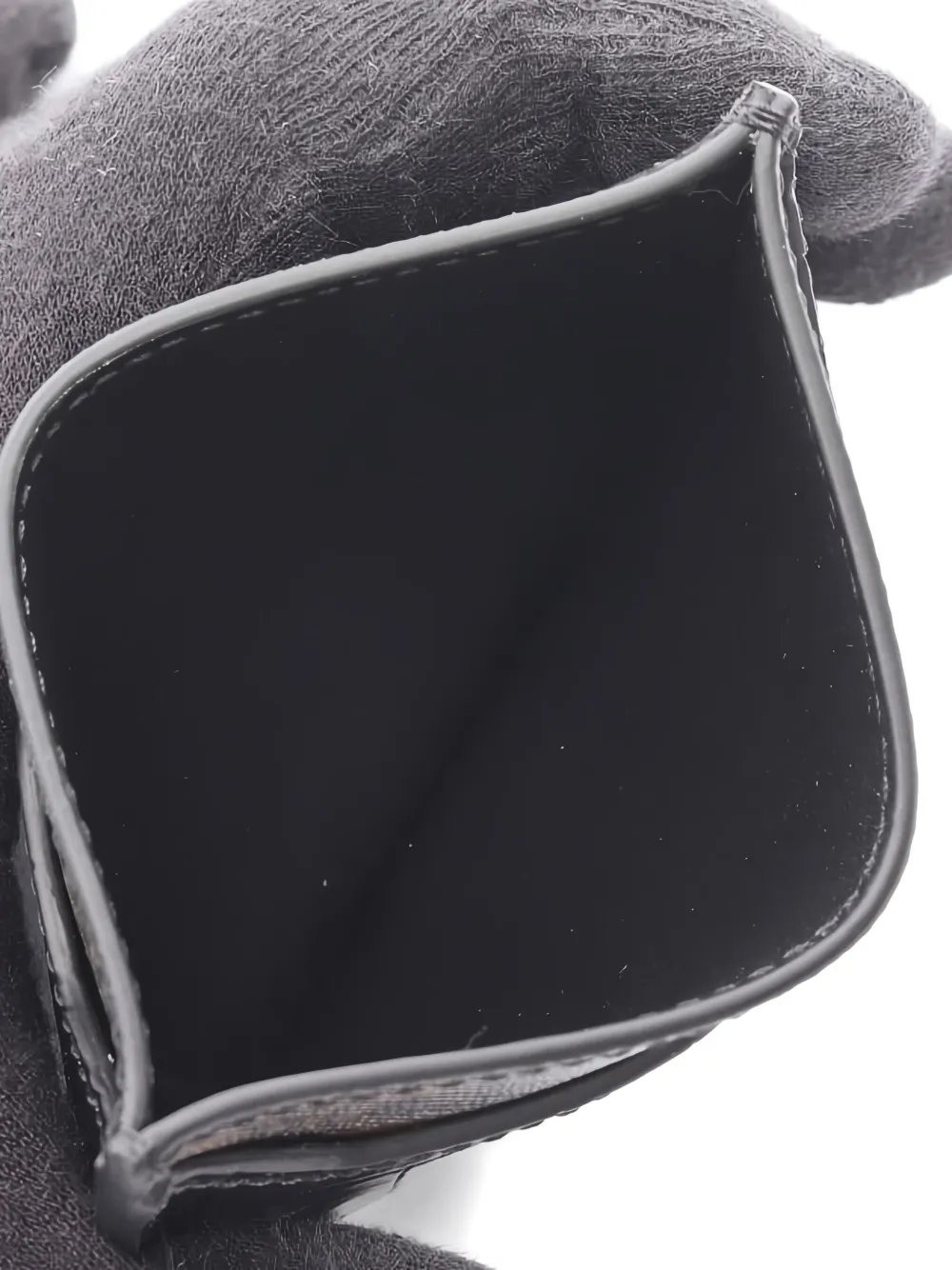 Pre-owned Celine 2020s Triomphe Crocodile-embossed Card Holder In Black