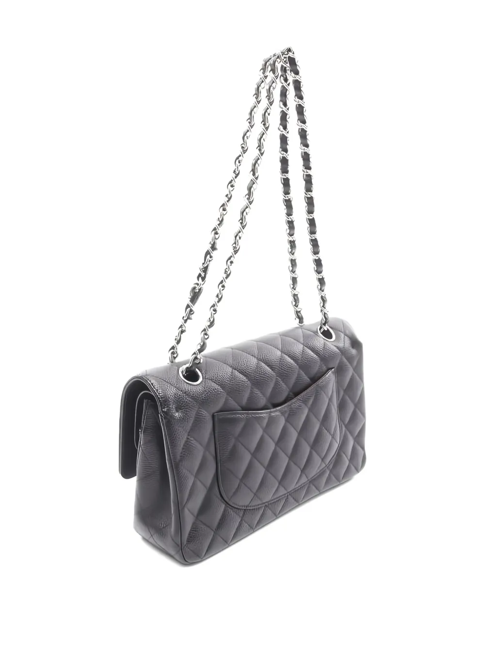 Pre-owned Chanel Matelasse-quilting Chain-strap Shoulder Bag In Black
