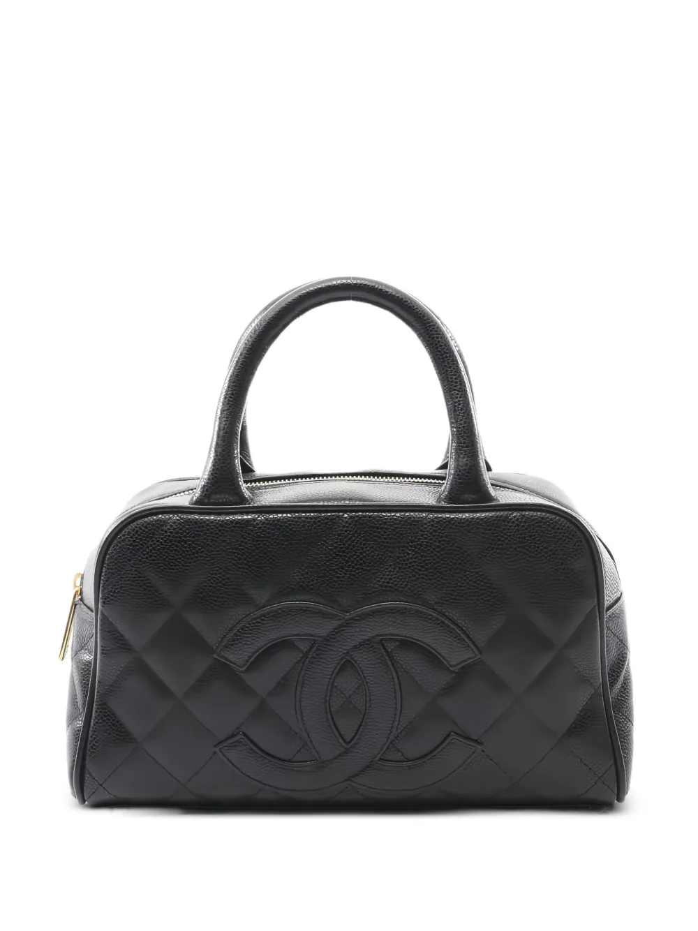 CHANEL Pre-Owned 2003-2004 matelasse quilted boston tote bag | Black | Image 1