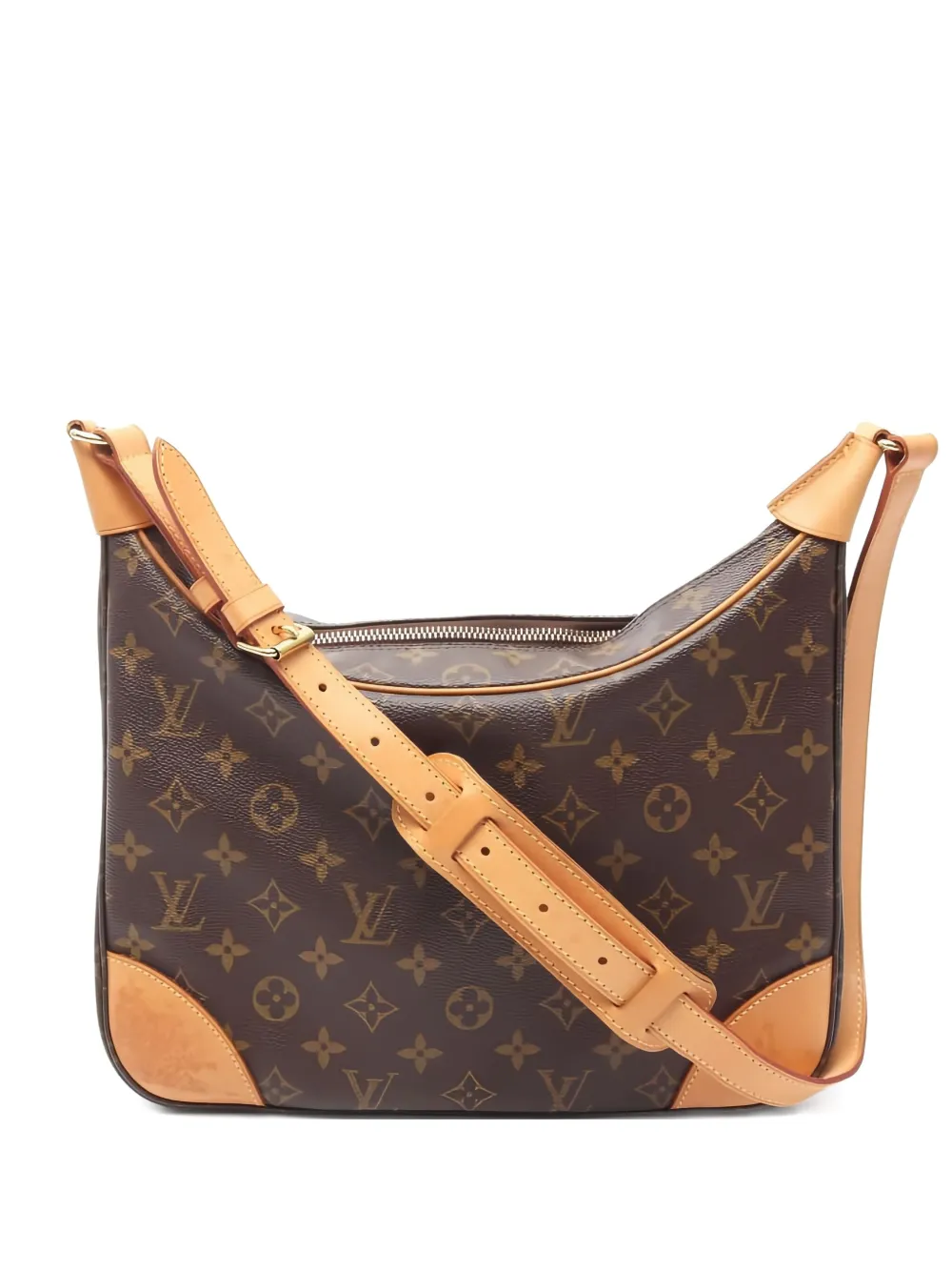 Pre-owned Louis Vuitton 2002 Boulogne Pm Monogram Shoulder Bag In Brown