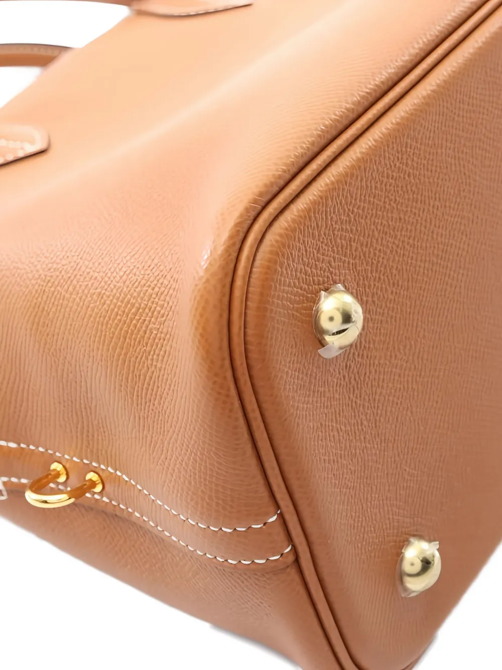 Pre-owned Hermes Bolide 30 Leather Tote Bag In Brown