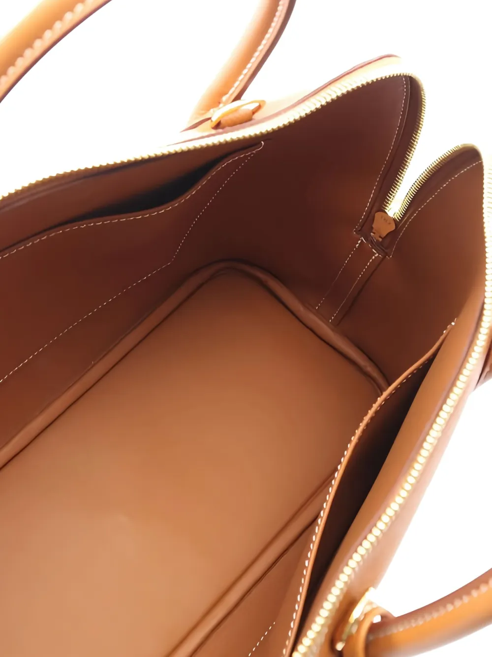 Pre-owned Hermes Bolide 30 Leather Tote Bag In Brown