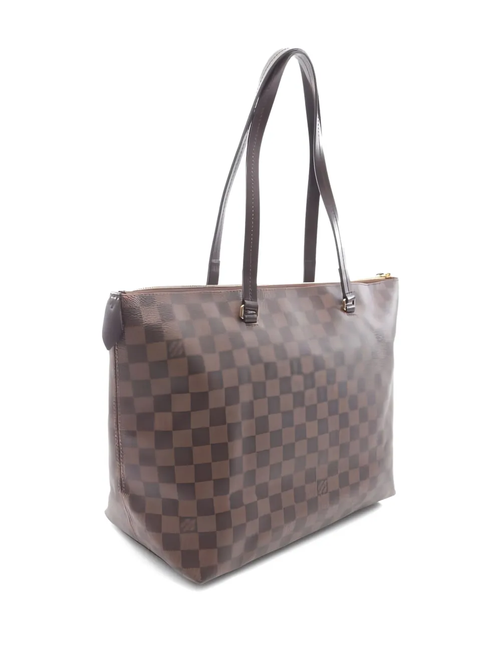 Pre-owned Louis Vuitton 2017 Jena Mm Damier Shoulder Bag In Brown